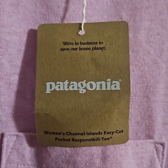 Patagonia Women's Channel Islands Pocket T-Shirt: MAUVE: NEW WITH TAGS: M - Picture 2 of 7